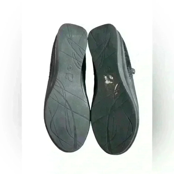 Revere Damascus Leather Shimmer Onyx Black Lizard Demi Wedge Side Zip Booties 6M - Picture 10 of 12